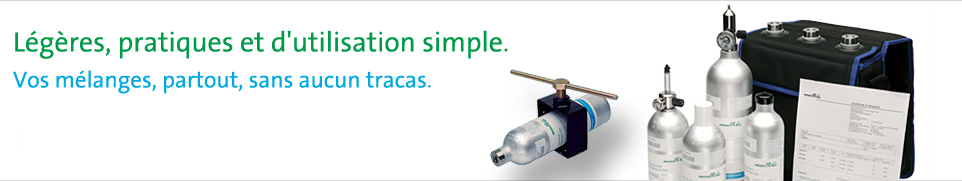 Non-refillable cylinders - light, convenient and easy to use. Your mixtures, everywhere with no hassle at all.
